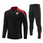Portugal Training Sweatshirts Viertelreißverschluss 2024-25 Schwarze Portugal Training Sweatshirts Viertelreißverschluss 2024-25 Schwarze